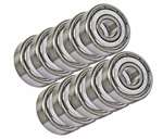 10 Bearing 4x10x4 Stainless Steel Shielded Miniature Ball