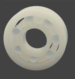 Plastic Bearing Glass Balls 3/8"x7/8"x9/32" inch Ball 